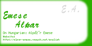 emese alpar business card